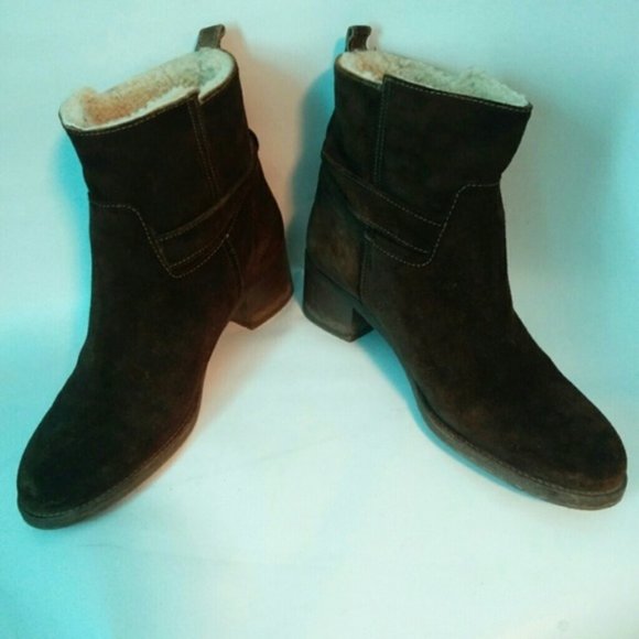 J. CREW Parker shearling lined suede boots 9 - Picture 5 of 8